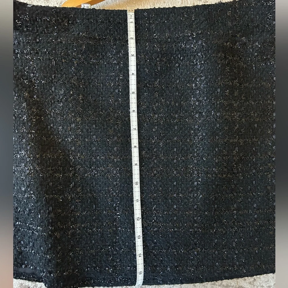 NWT Hill House Home Tatiana Black Tweed Mini Skirt Size Large - Picture 12 of 15